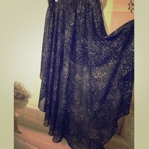 Brandy Melville High to Low Speckled Sheer Skirt